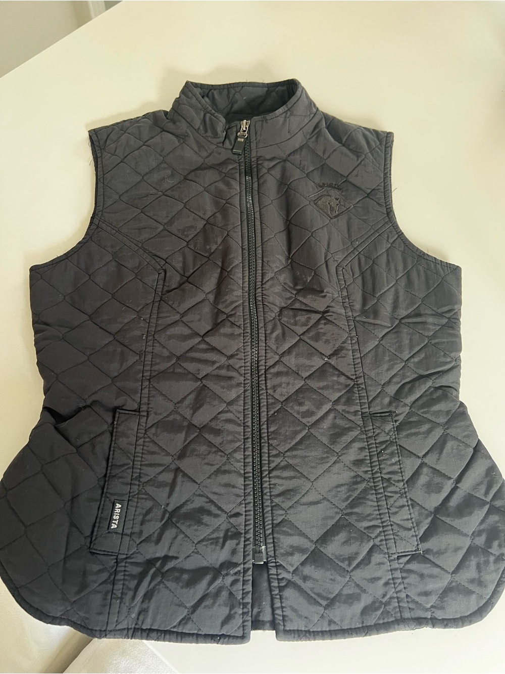 Arista Women’s Equestrian Dressage Quilted Black Fitted Vest - size S